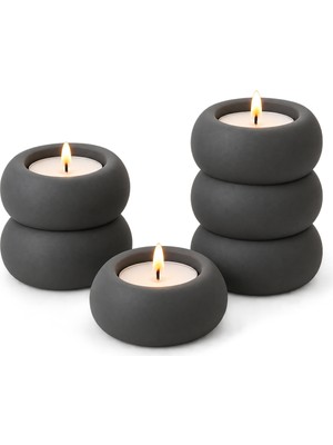 Yapı3D 3'lü Modern Mumluk Seti | Dekoratif Tealight Mumluk | Minimal Tasarım Masa ve Salon Dekoru |