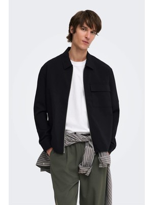 Only & Sons Onswıll Erkek Fermuarlı Overshirt Gömlek Regular Fit Günlük Şık