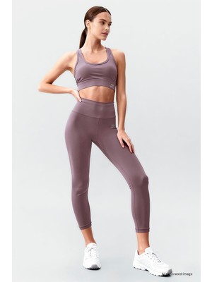 Tommy Life Gül Kurusu Yüksek Bel Toparlayıcı Çapraz Sırt Detaylı Slim Fit Kadın Tayt Takım - 95283