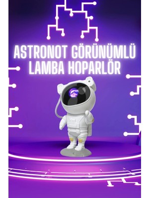 Astronot Şeklinde Bluetooth Hoparlör Gökyüzü Kumandalı Aydınlatma Lamba