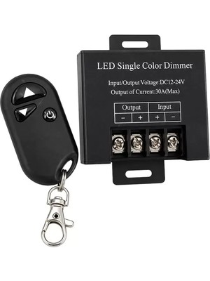 Powermaster PM-37845 12V-24V 30A Tek Renk Şerit LED Dimmer Rf Uzaktan Kumandalı Kontrol Cihazı