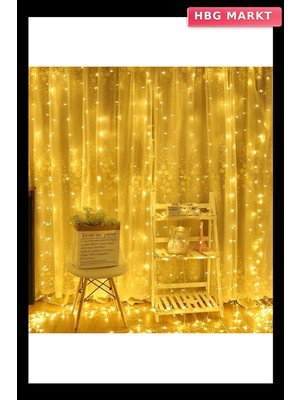 HBG Markt 2x2 Metre 320 LED 8 Fonksiyonlu Dekoratif LED Günışığı Perde (5647)