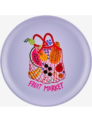 Gift Company Beyaz Mango Ağacı Fruit Market Dekoratif Tabak 15X2X15 cm