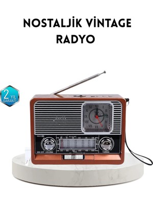 Dekoratif Vintage Radyo – Klasik Görünüm, Modern Fonksiyon ve Uzun Ömürlü Kullanım