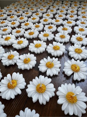 Sarı Simli Papatya (10 Adet) Nikah Şekeri, Sünnet, Düğün Nişan Söz, Kına, Doğum Günü