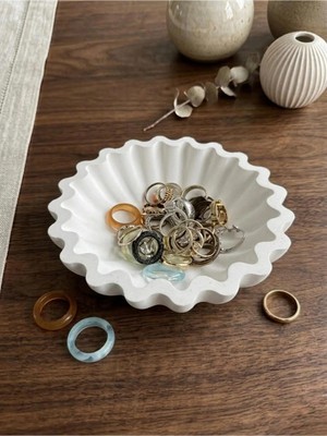 Dekoratif Obje Pinterest Tarzı Kıvrımlı Sunumluk/takı Kasesi/mumluk