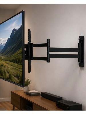 Çift Kollu Tv Askı Aparatı Hareketli LCD LED Televizyon Askılığı
