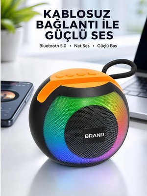 Rgb Işıklı Taşınabilir Kablosuz Bluetooth Hoparlör Yeni Nesil