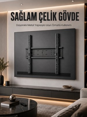 Büyük Ekran Tv Duvar Askısı 50-95 Inç Dayanıklı Sabit Askı Aparatı Kolay Kurulum
