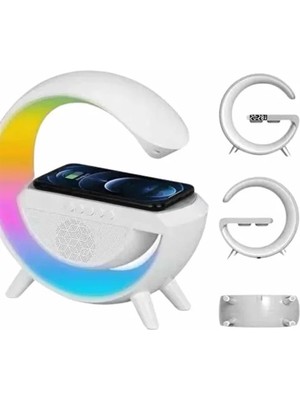 Yeni Nesil Bluetooth Hoparlör Speaker 5.0 Taşınabilir G Şeklinde Powerbankli