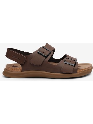 Greyder Erkek Kahverengi Hakiki Deri Sandalet 6Y1CS64764