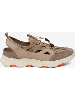 Greyder Erkek Vizon Nubuk Hakiki Deri Sandalet 6Y1CS64768