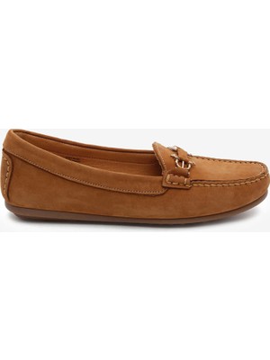 Greyder Kadın Taba Hakiki Deri Loafer Ayakkabı 6Y2WA57725