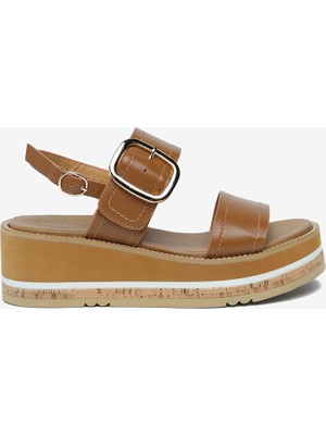 Greyder Kadın Taba Hakiki Deri Sandalet 6Y2CS59390