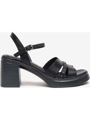 Greyder Kadın Siyah Topuklu Sandalet 6Y2US59369