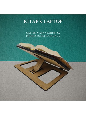 6 Kademeli Katlanabilir Kitap Okuma Standı – Kitap, Laptop ve Tablet Için Masaüstü Standı