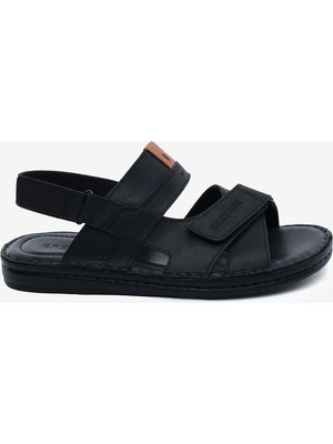 Greyder Erkek Siyah Hakiki Deri Sandalet 6Y1FS67856