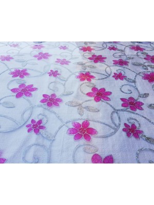 Şeffaf Desenli 100CM x 150CM Masa Örtüsü 1.7mm Kalın Pvc Kaymaz Masa Örtüsü