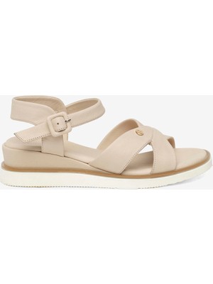 Greyder Kadın Bej Hakiki Deri Sandalet 6Y2FS59398
