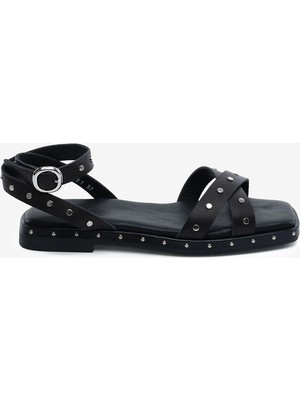 Greyder Kadın Siyah Hakiki Deri Sandalet 6Y2CS34460