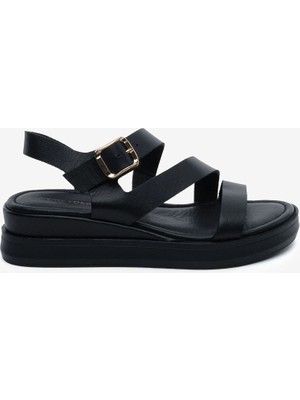 Greyder Kadın Siyah Hakiki Deri Sandalet 6Y2CS59265