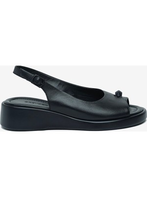 Greyder Kadın Siyah Hakiki Deri Sandalet 6Y2TS59401