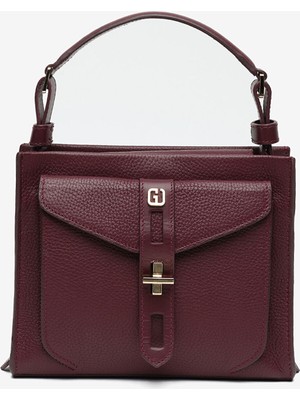 Greyder Kadın Bordo Hakiki Deri Çapraz Çanta 6Y2CN69848