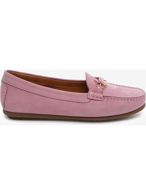 Greyder Kadın Pembe Hakiki Deri Loafer Ayakkabı 6Y2WA57725