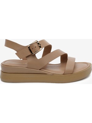 Greyder Kadın Vizon Hakiki Deri Sandalet 6Y2CS59265
