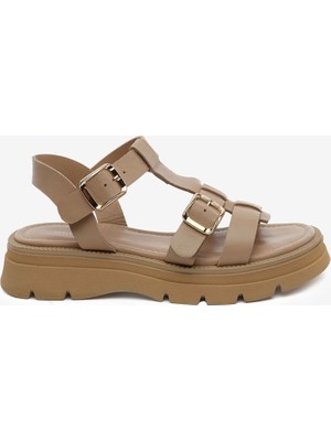 Greyder Kadın Vizon Hakiki Deri Sandalet 6Y2CS59031