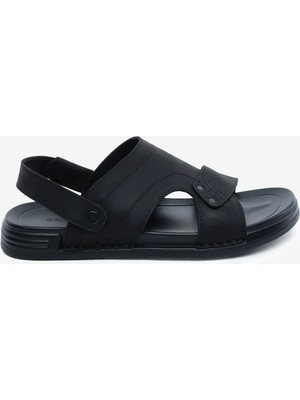 Greyder Erkek Siyah Hakiki Deri Sandalet 6Y1CS64683
