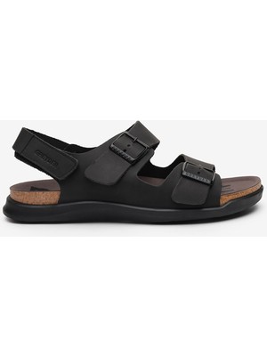 Greyder Erkek Siyah Hakiki Deri Sandalet 6Y1CS64764