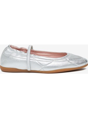 Greyder Kadın Gümüş Hakiki Deri Babet 6Y2KA35471