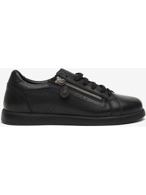 Greyder Kadın Siyah Hakiki Deri Sneaker Ayakkabı 6Y2FA59415