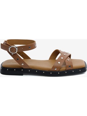 Greyder Kadın Taba Hakiki Deri Sandalet 6Y2CS34460
