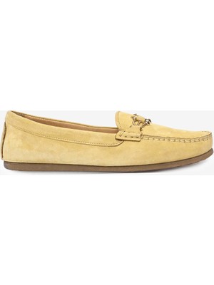 Greyder Kadın Sarı Hakiki Deri Loafer Ayakkabı 6Y2WA57725