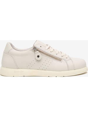 Greyder Kadın Kirli Beyaz Hakiki Deri Sneaker Ayakkabı 6Y2FA59415