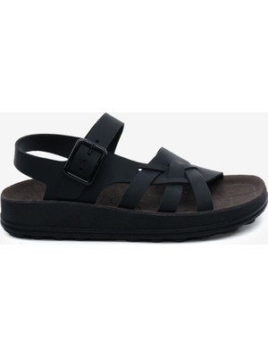 Greyder Kadın Siyah Nubuk Hakiki Deri Sandalet 6Y2FS59094