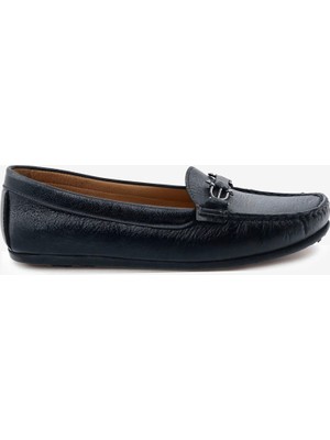 Greyder Kadın Siyah Hakiki Deri Loafer Ayakkabı 6Y2WA57725