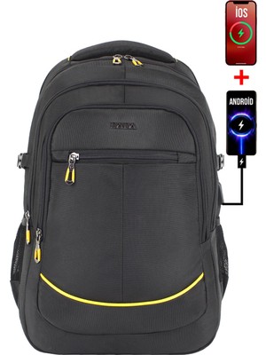 Case Club Büyük Boy Seyahat Günlük Sırt Çantası 60 Litre 17,3 Inç Su Dayanıklı Kumaş Dada 09