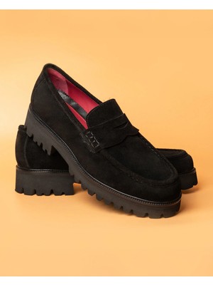 CARVAO Doda Suede Deri Loafer Siyah Erkek Ayakkabı