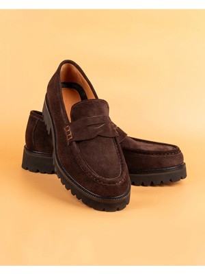 CARVAO Doda Suede Deri Loafer Kahverengi Erkek Ayakkabı