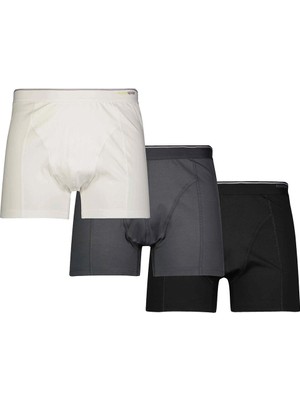 Blackspade Erkek Boxer 3'lü Paket Tender Cotton 9673 - Beyaz Siyah Antrasit