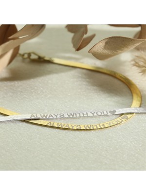 Hom Silver Jewelry 925 Ayar Gümüş Kaplama Kişiye Özel Yazılı Italyan Zincir Tasarımlı Kadın/erkek Bileklik Unisex 2 Adet HSJ0267