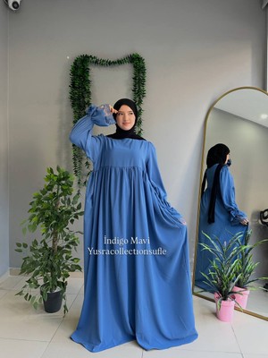 Yüsra Collection Erva Abaya Tesettür Elbise