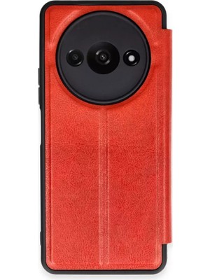 Aslanoğlu Store Newface Xiaomi Redmi A3 4g Kılıf Flip Cover - Kırmızı