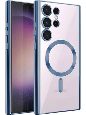 Magicool Samsung Galaxy S23 Ultra Kılıf Kross Magneticsafe Kapak - Sierra Blue