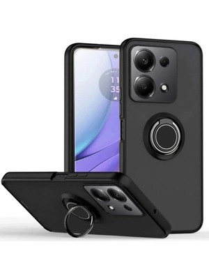 Magicool Xiaomi Redmi Note 13 Pro 5g Kılıf Montreal Yüzüklü Silikon Kapak - Siyah