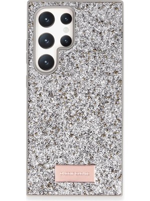 Magicool Onegif Samsung Galaxy S23 Ultra Bright Simli Kapak - Gümüş