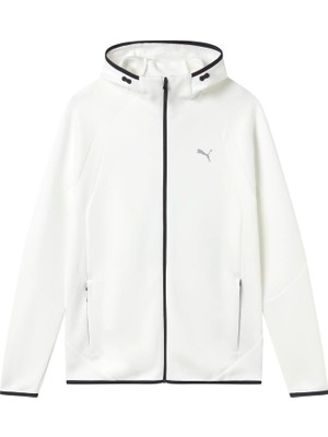 Puma Erkek Beyaz Puma Evostrıpe Fz Hoodie Dk Puma White Erkek Beyaz Hoodie